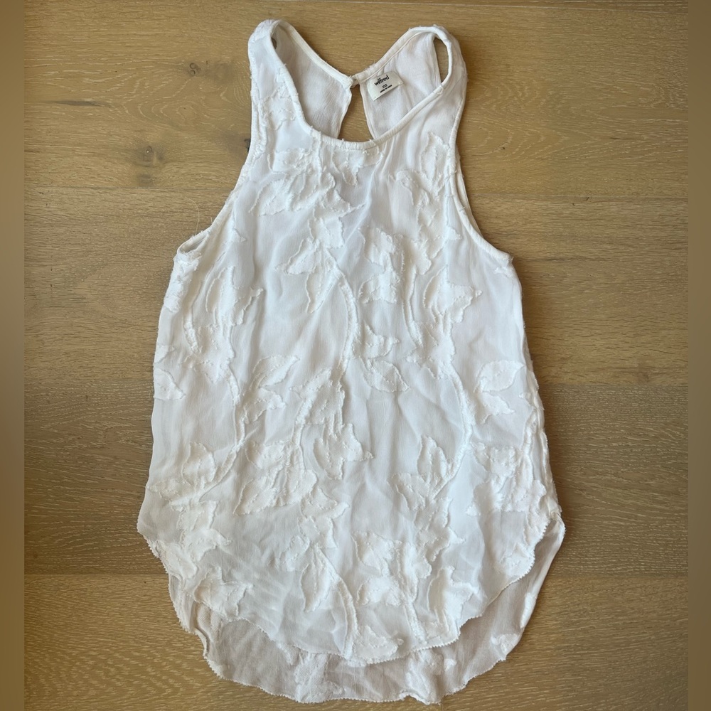 Wilfred Sevres White Jacquard Tank Top